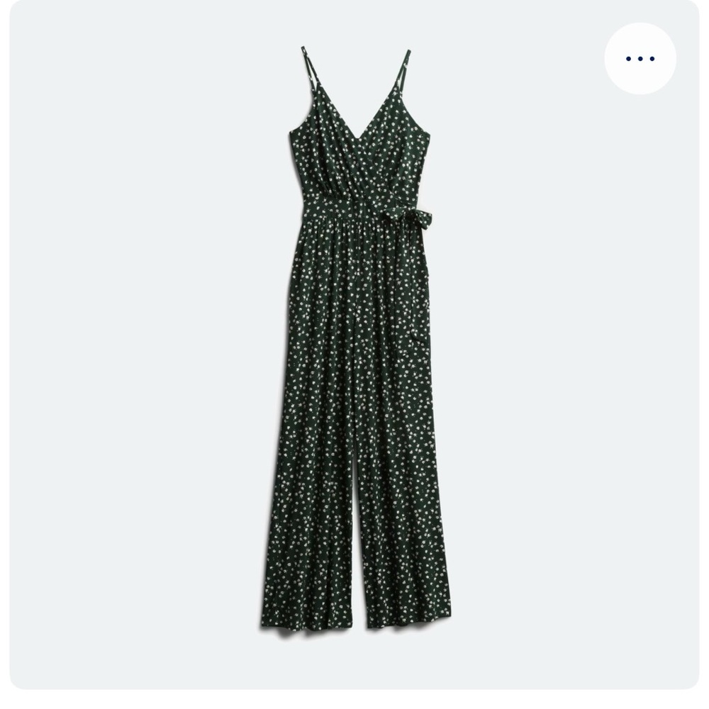 Kaileigh Dark Green & White Floral Jumpsuit